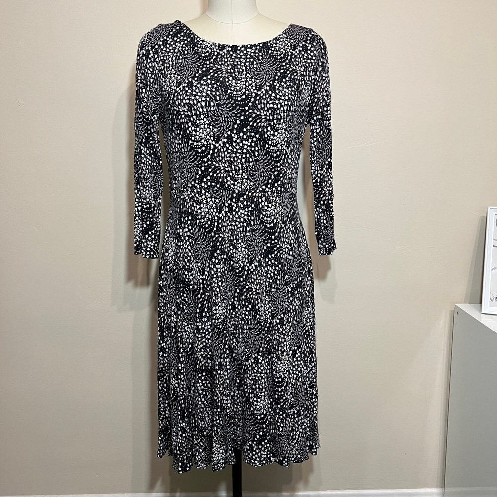 Loft Fit and Flare Jersey Dress | Large
